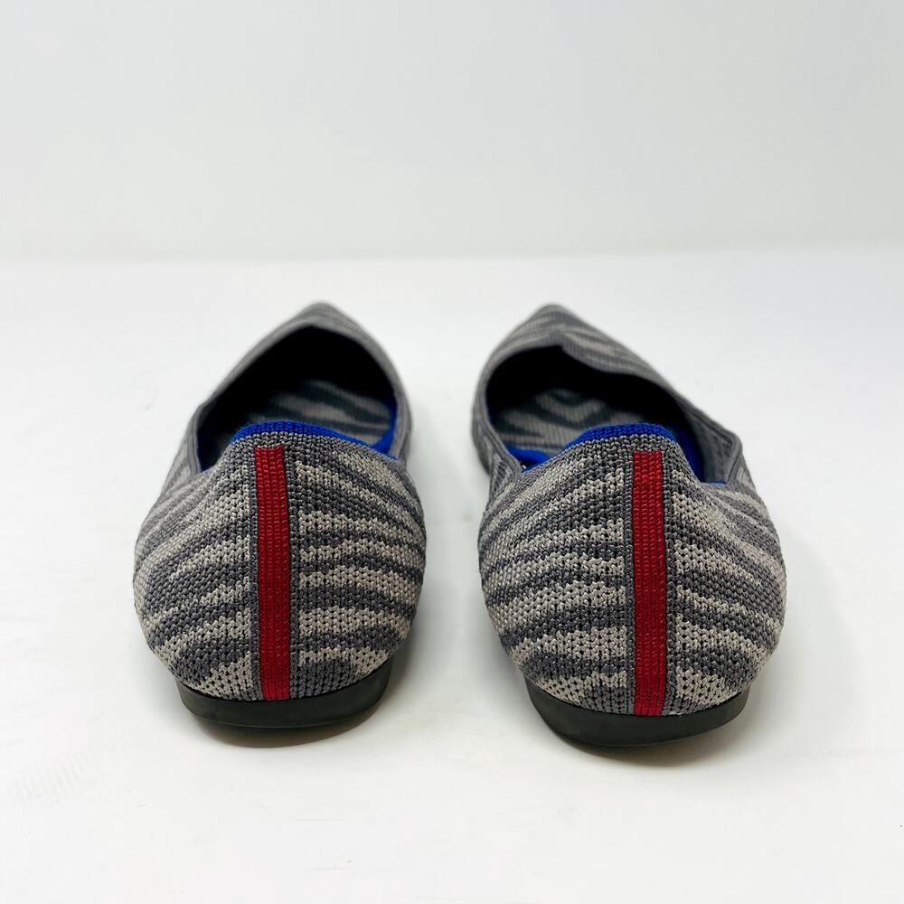 Rothy's The Point Grey Zebra Stripe Size 6 Slip O… - image 5